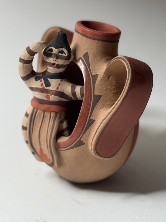 Marie Gachupin Romero Jemez 1927-2007 “Kokopella Clown”Pueblo Native American Storyteller Pottery Artist