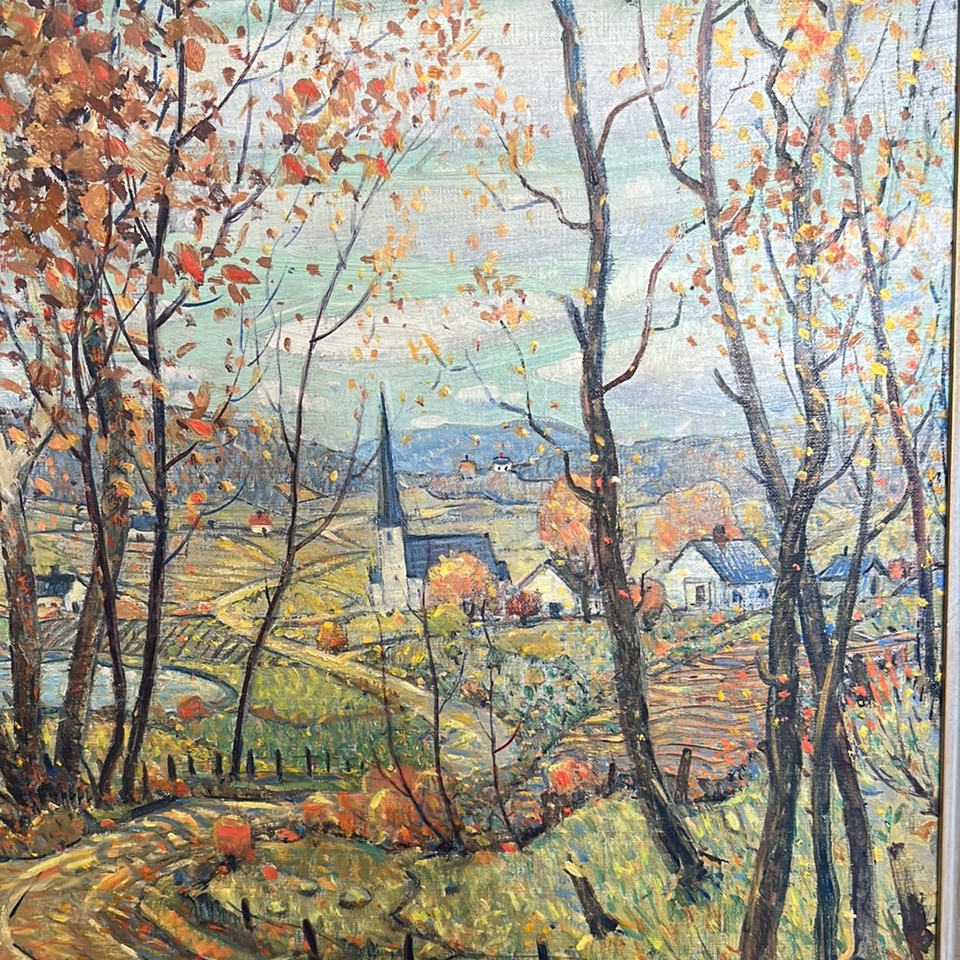 James Scott “ New England Fall” Oil on Canvas