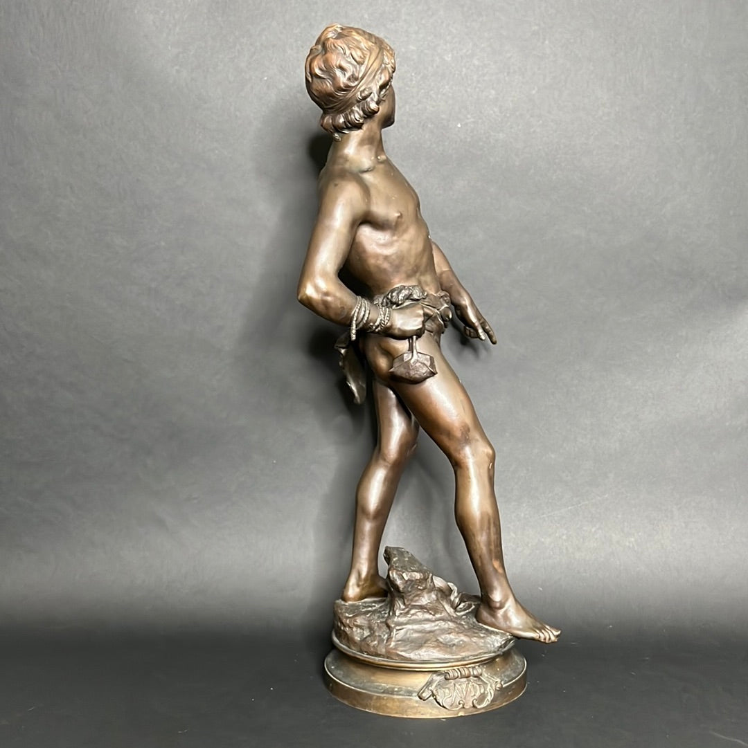 Moreau Louis Auguste Patinated Cast Bronze