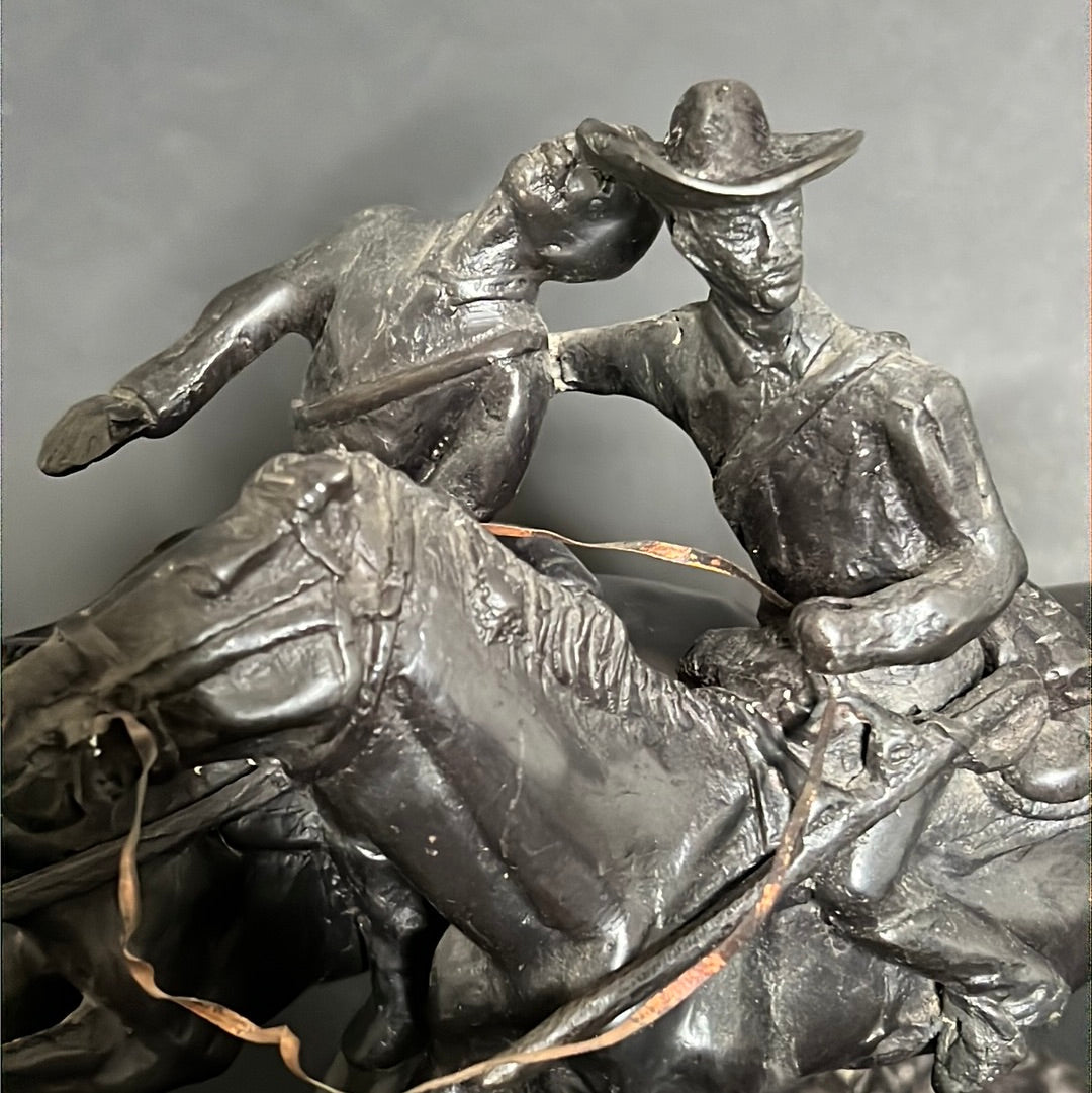 Frederic Remington “The Wounded Bunkie “ Bronze Statue 1861-1909