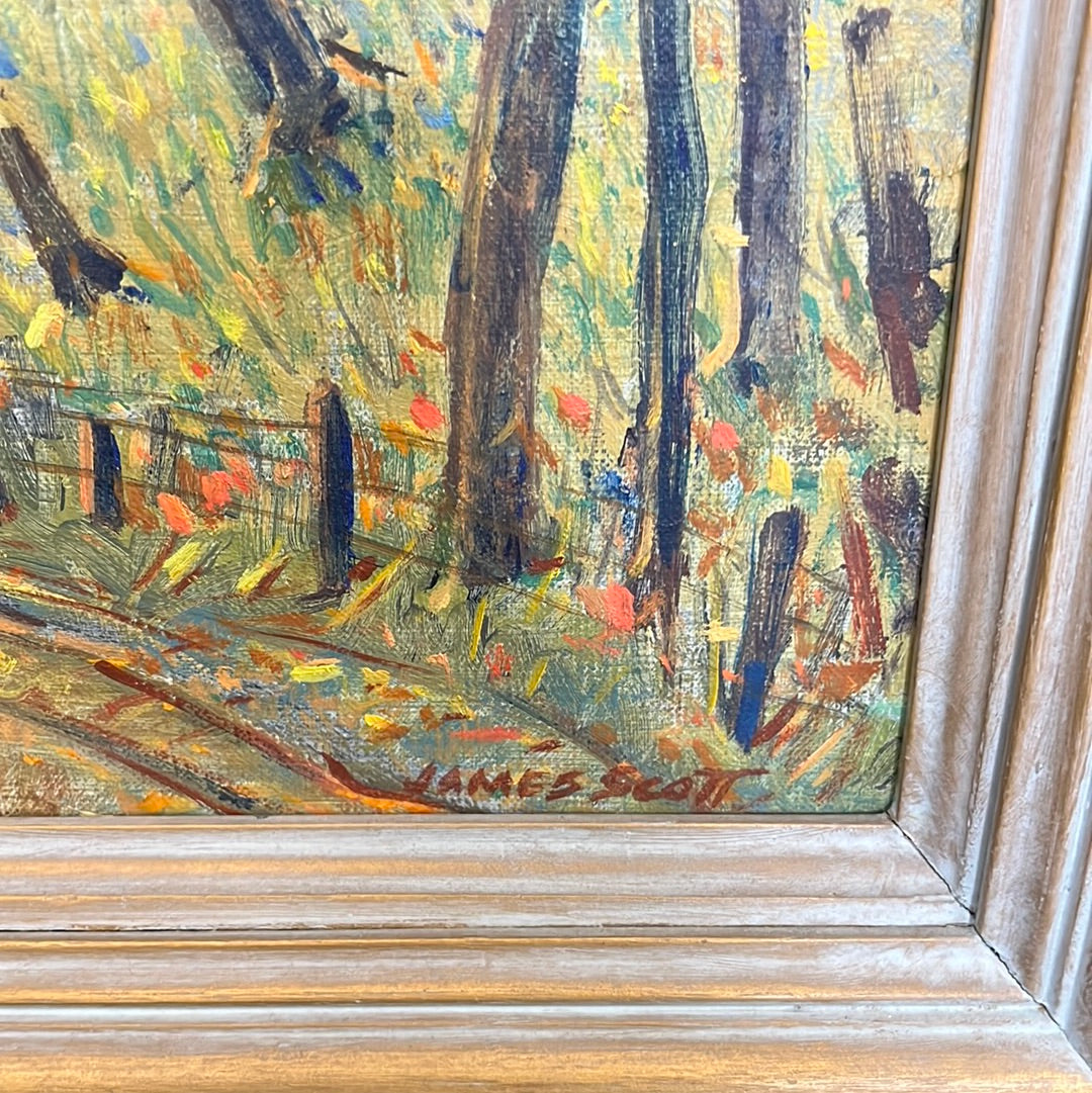 James Scott “ New England Fall” Oil on Canvas