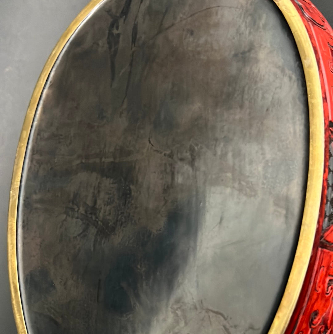 A Large Chinese Lacquered Cinnabar Camel Box