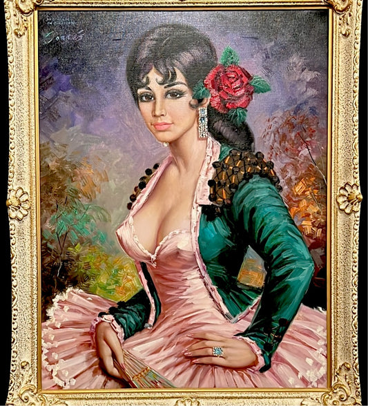 Spanish Art “Inspirado” Cortes Oil on Canvas